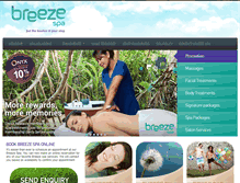 Tablet Screenshot of breeze-spa.com